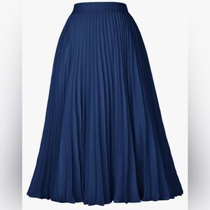 Grace Karin High Waist Pleated Chiffon Skirt Midi Swing A-line Skirt XXL